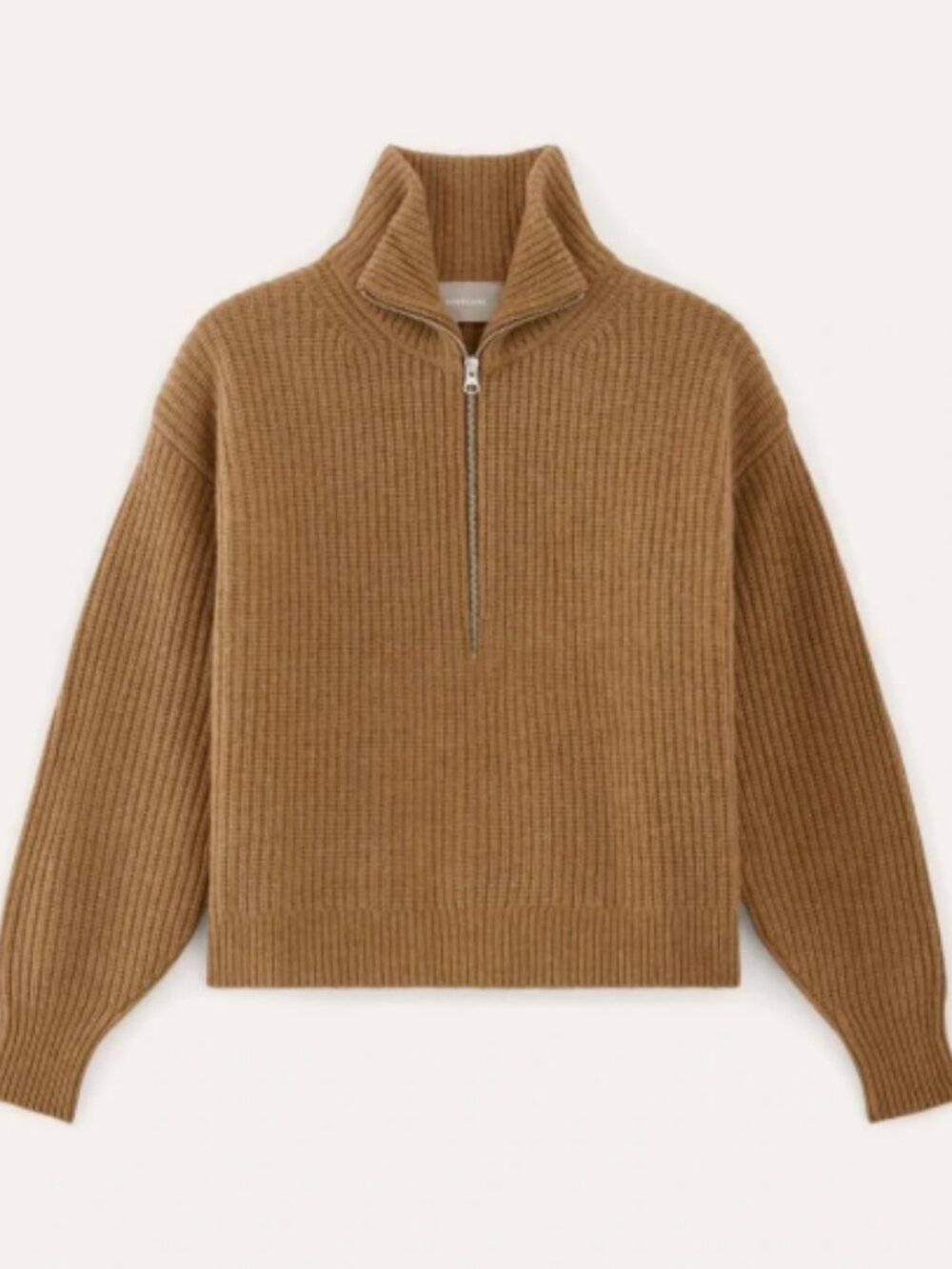 Everlane Felted Merino Half-Zip Sweater S